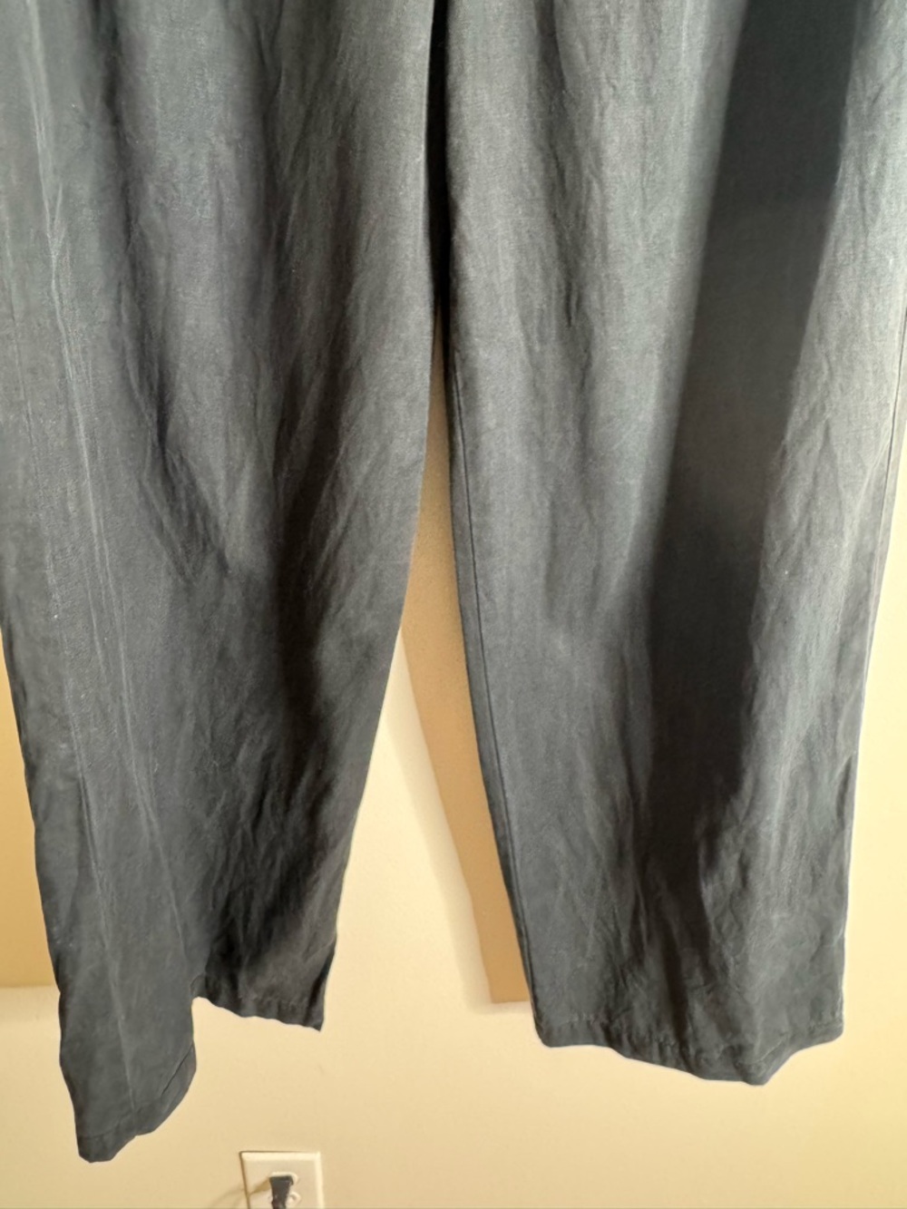Madewell The Harlow Wide-Leg Pant in Drapey Twill Black 4 - Picture 4 of 11